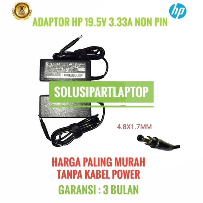 Gambar ADAPTOR CHARGER HP 19.5V 3.33A 4.8X1.7mm NON PIN ORIGINAL dari OMEGA PART Kota Tangerang Tokopedia