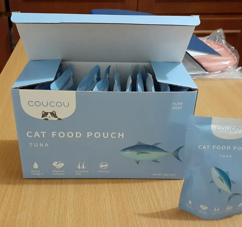 MAKANAN KUCING BASAH COUCOU WET FOOD POUCH CAT FOOD 85GRx12PCS