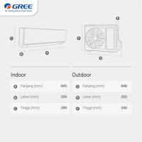 Gambar GREE AC 1.5 PK Deluxe Low Watt - Warna Putih [Indoor + Outdoor Unit] - FAC-12FCOO dari Eroc Electronic Indonesia Kota Administrasi Jakarta Utara 3 Tokopedia