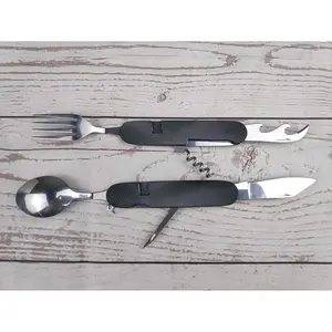 Sendok Garpu Pisau traveling - camping outdoor - EDC 6 in 1 A008