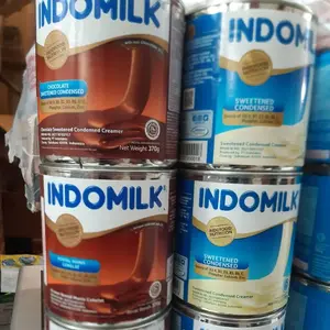 susu kaleng indomilk putih/coklat 370 gram