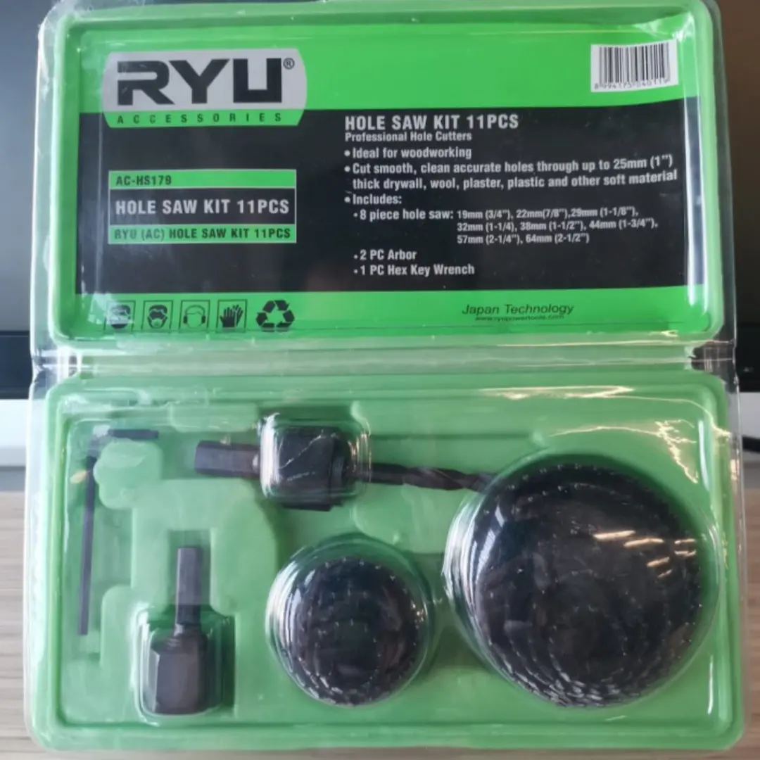 mata bor kayu set 11 pcs RYU Hole saw kayu kit set 11pcs pelubang pipa
