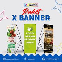 Gambar ( Paket Display ) X Banner /Y banner , Media Promosi / Iklan Toko - 60x160CM, Flexy 380 gram dari Percetakan Ayo Ngeprint Bekasi Kota Bekasi 1 Tokopedia