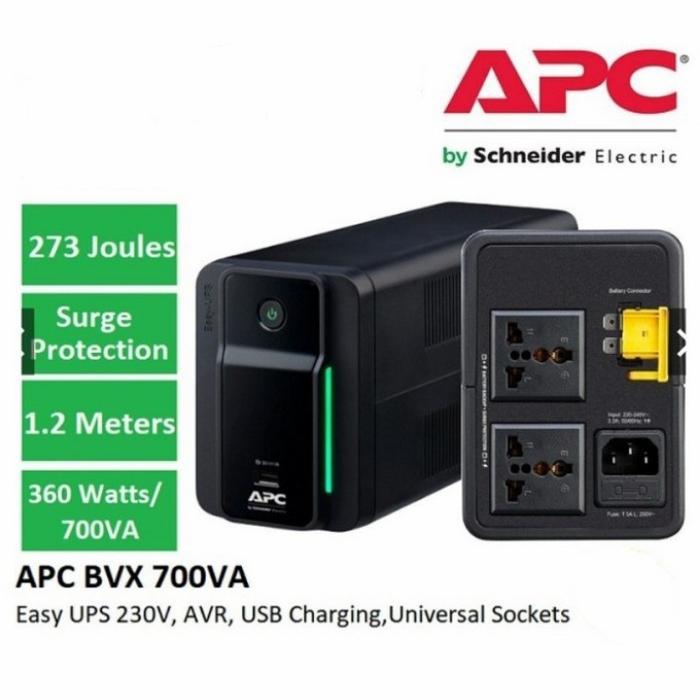 Promo APC BVX700LUI-MS BVX700LUIMS EASY UPS 700VA 360 WATT USB Cicil 0% ...