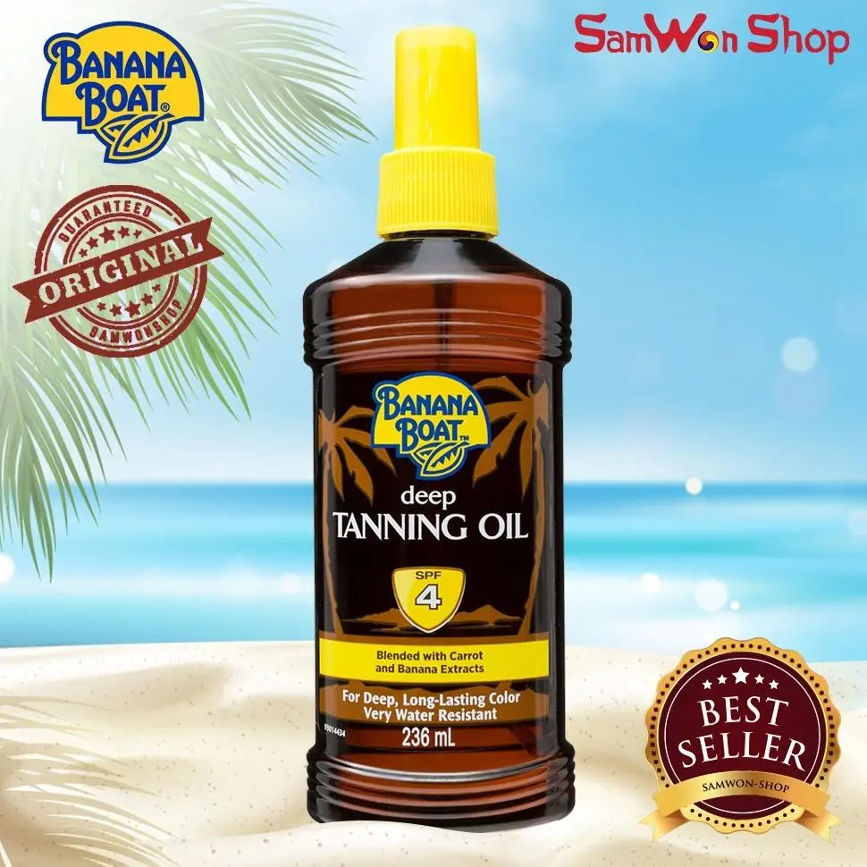 BANANA BOAT DEEP TANNING OIL SPRAY SPF 4 236ml - EXTRACTS BANANA