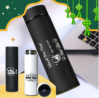 Gambar TUMBLER SPECIAL IDUL FITRI , TUMBLER SUHU LED DIGITAL BEBAS CETAK NAMA - design a, 1sisi dari Zeropromosi Kota Tangerang 3 Tokopedia