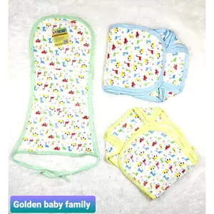 Popok Lapis Yadi Kaos Cotton Dobble Knit Putih Print Baby 6/12 Pcs