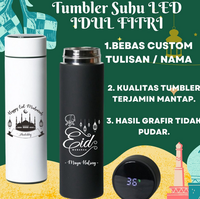 Gambar TUMBLER SPECIAL IDUL FITRI , TUMBLER SUHU LED DIGITAL BEBAS CETAK NAMA - design a, 1sisi dari Zeropromosi Kota Tangerang 1 Tokopedia