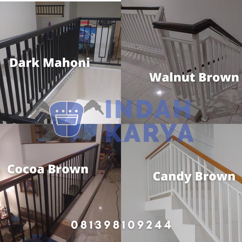 reling tangga minimalis railing tangga kayu - Shop | Tokopedia