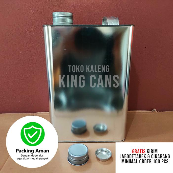 Gambar KALENG SAMPLE BBM SOLVENT SPBU BENSIN 4 LITER dari king cans Kota Bekasi Tokopedia