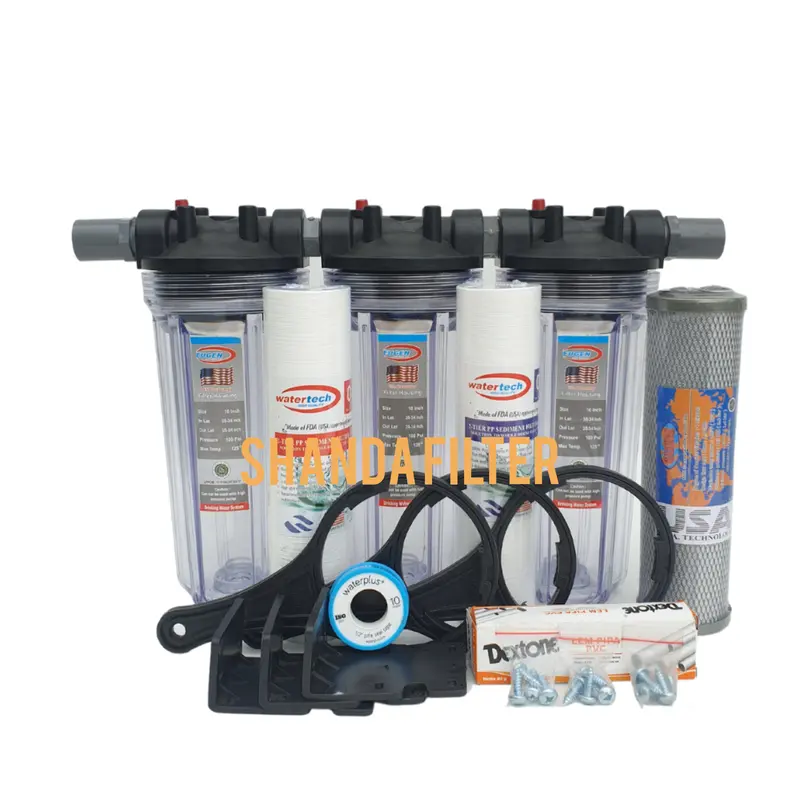 Paket EURO Saringan / Filter Air Siap Pakai (Clear 10" - 3/4" - SSC) 1