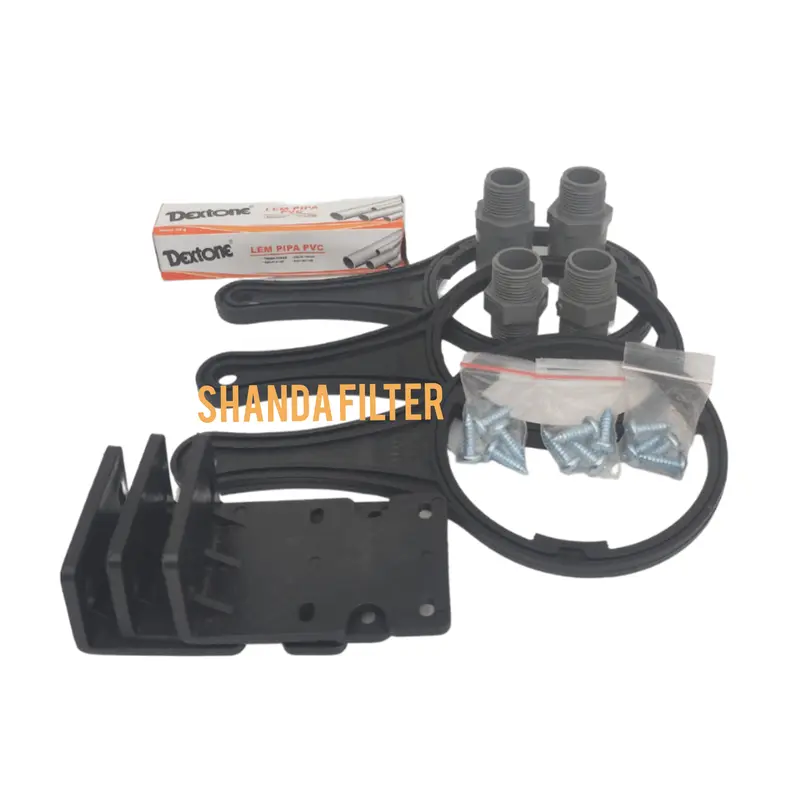 Paket EURO Saringan / Filter Air Siap Pakai (Clear 10" - 3/4" - SSC) 3