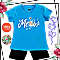 Gambar setelan baju anak / kaos anak perempuan motif kucing meow 1 - 10 tahun dari Loving Kids Kota Pekanbaru 5 Tokopedia