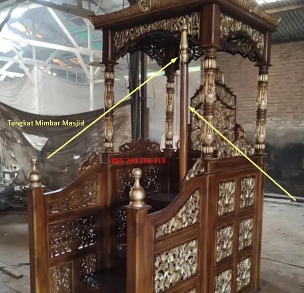 Tongkat Mimbar Masjid Kayu Jati - Tongkat Khutbah Jati Murah