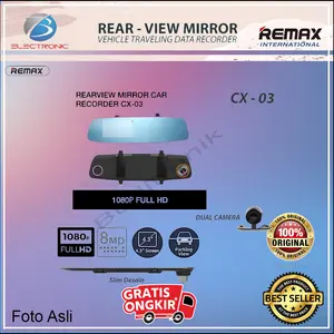 REMAX CX-03 5 Rearview Mirror Dual Camera Car DVR Vide / Kamera Mobil