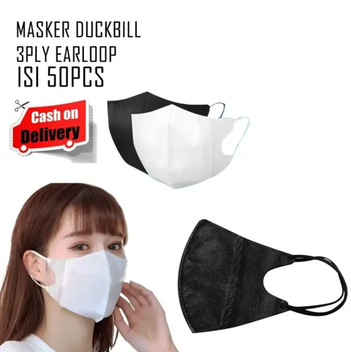 [KBM] Masker Duckbill 3 Ply 1 Box Isi 50 Pcs Earloop Disposable Face Mask 4