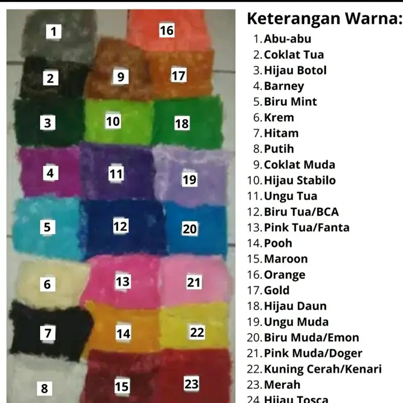 Karpet bulu rasfur Karpet lantai uk 200 x 160 tebal total 5 cm 2
