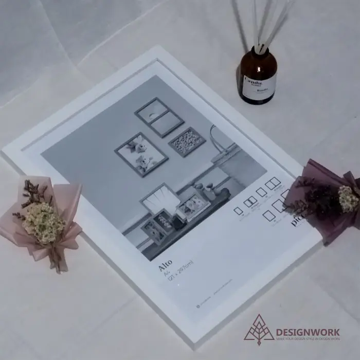 A4 (21x30cm) Pigura Frame Ijazah Sertifikat Bingkai Foto - Natural Kaca 0