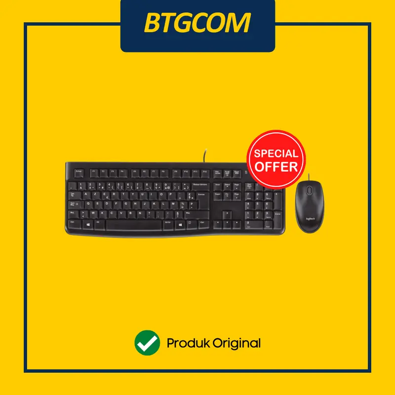 Logitech MK120 USB Wired Combo Keyboard Mouse Bundle