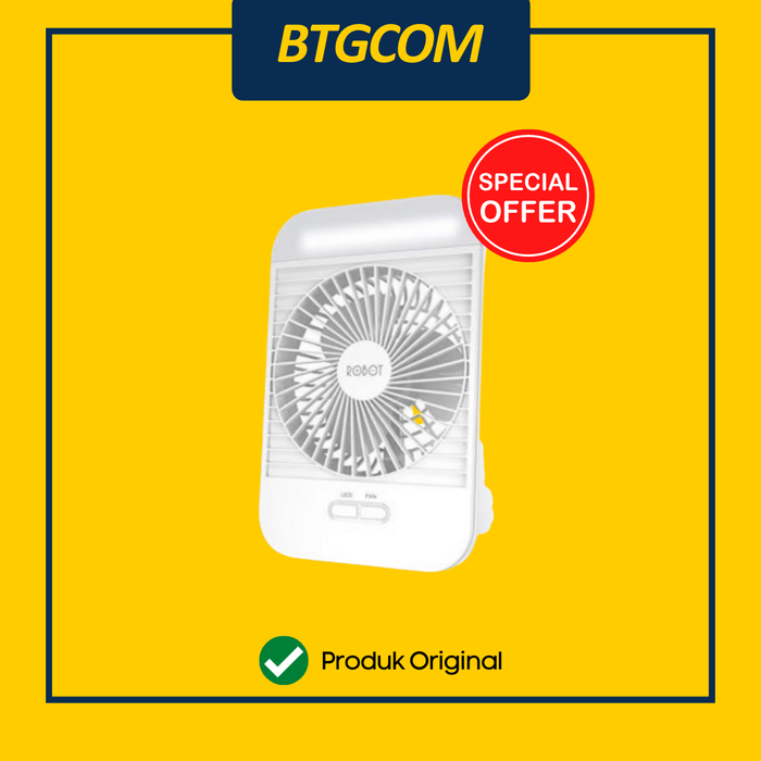 Gambar Robot RT-BF14 Kipas Angin Portable Mini Fan+Lampu LED dari btgcom Kota Denpasar Tokopedia