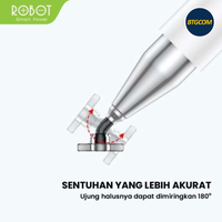 Gambar ROBOT RSP01 WHITE UNIVERSAL CAPACITIVE STYLUS PEN FOR MOBILE TABLET PC dari btgcom Kota Denpasar 3 Tokopedia