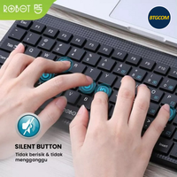 Gambar ROBOT RK10 BLACK MINI USB ULTRA THIN KEYBOARD dari btgcom Kota Denpasar 4 Tokopedia
