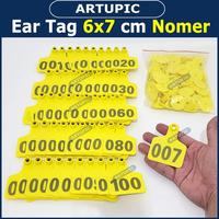 Gambar Ear Tag 6x7 cm Nomer Per100 Anting Babi Sapi Kambing Murah Plastik - Kuning dari Artupic Peralatan Peternakan Kota Tangerang Selatan 3 Tokopedia