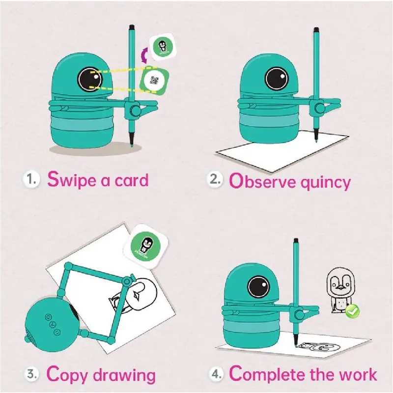 Quincy Smart Robot Drawing Spelling Artist 3