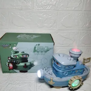mainan spedboat kapal spray pull back bisa keluar asap