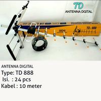 Gambar antena tv digital luar/outdoor JUC (bahan almunium) dari cahaya terang2 Kota Tangerang 1 Tokopedia