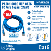 Gambar C615B - PATCH CORD 15 METER UTP CAT 6 KABEL LAN - BIRU dari NUSA RACKINDO Kota Administrasi Jakarta Pusat 1 Tokopedia