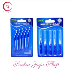 Interdental Brush Sikat Sela Gigi Ortho Behel isi 5 Bengkok Lurus