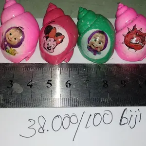 cangkang kelomang warna warni 100 biji