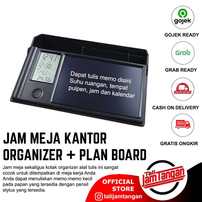 Gambar JAM MEJA KANTOR DENGAN KALENDAR ORGANIZER STYLUS PAPAN PLAN BOARD dari Tali Jam Tangan com Kota Tangerang Selatan Tokopedia