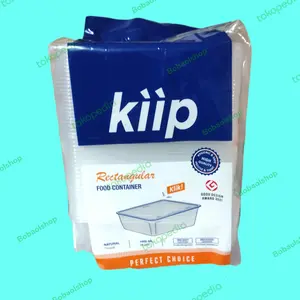 KIIP Kotak Makanan Thinwall 1000 ML ISI 25 PCS Multifungsi Bahan Tebal Segel Mesin Cocok Freezer & Microwave