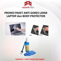 Gambar PROMO PAKET ANTI GORES LAYAR LAPTOP dan BODY PROTECTOR - PLUS PEMBERSIH dari MUSAFIR TECH Kota Administrasi Jakarta Selatan 1 Tokopedia