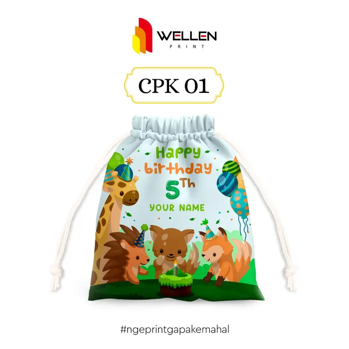 Gambar WELLEN PRINT - Pouch Serut Custom Print / Drawstring pouch / Pouch Souvenir packaging - CPK 01 dari WELLEN PRINT OFFICIAL Kota Administrasi Jakarta Selatan 5 Tokopedia