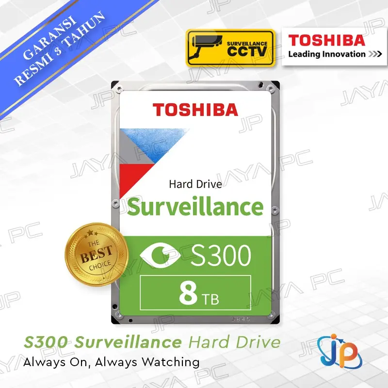 Toshiba S300 PRO Surveillance 8TB 3.5" HDD/ HD/ Hardisk/ Harddisk Internal CCTV