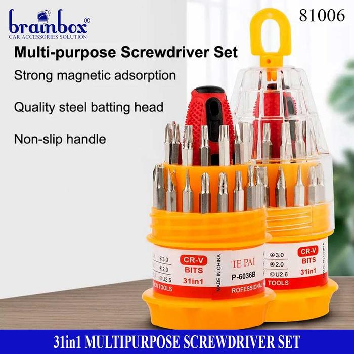 Gambar Multifunction Screwdriver Obeng Set Toolkit 31in1 Obeng Service Mini dari Brainbox Car and Home Kota Batam Tokopedia