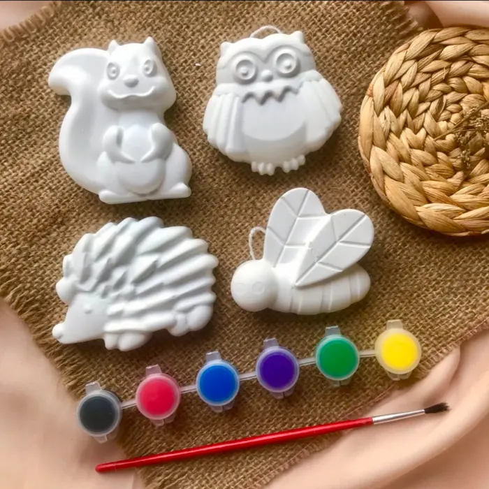 Gambar Mainan patung lukis gypsum DIY seri #2 dari Nanalint Kab. Bekasi 2 Tokopedia