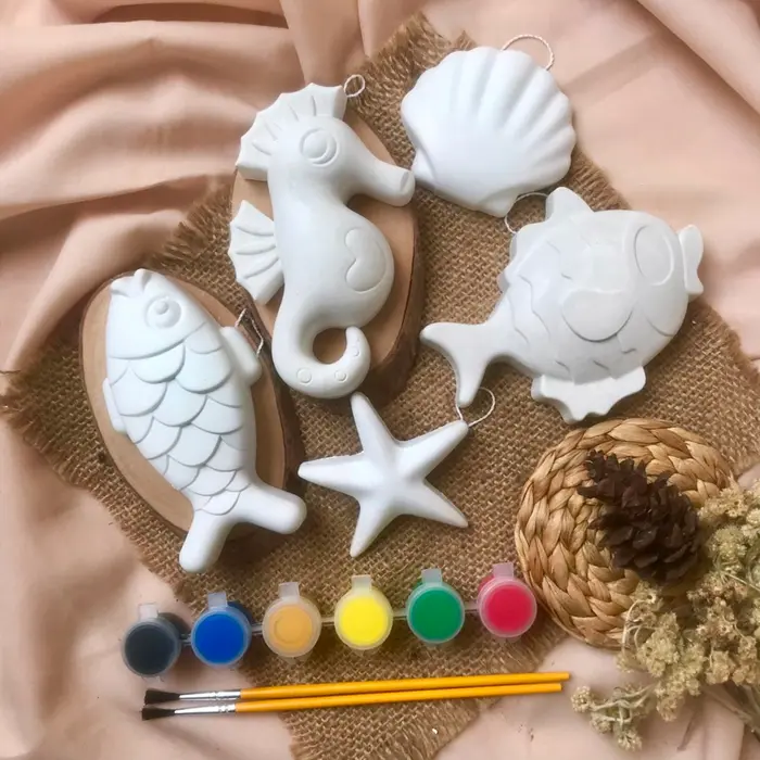 Gambar Mainan patung lukis gypsum DIY seri #2 dari Nanalint Kab. Bekasi 3 Tokopedia