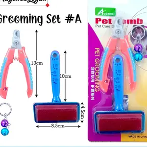 Sisir Grooming Set A Gunting Kuku Sisir Kucing Anjing Kelinci Musang