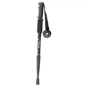 Tongkat Hiking Trekking Telescopic Daki Gunung 4 Section E4103 Black