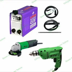 Paket Hemat ,mesin las lakoni 450 watt+bor 10mm+gerinda 4"