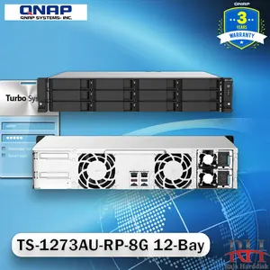 QNAP TS-1273AU-RP-8G 12-Bay Rackmount NAS Server External Storage 12Ba