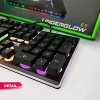 Gambar Keyboard Gaming RGB Membrane Metal Plate NYK KR-301 Underglow dari ptic Kota Semarang 2 Tokopedia