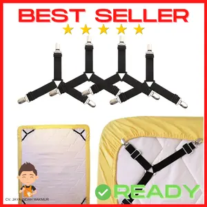 Penjepit Ujung Sprei Kasur Bed Sheet Clip Holder Jepit Jepitan Ranjang