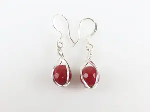 Anting Wanita Perak 925 dengan Batu Ruby