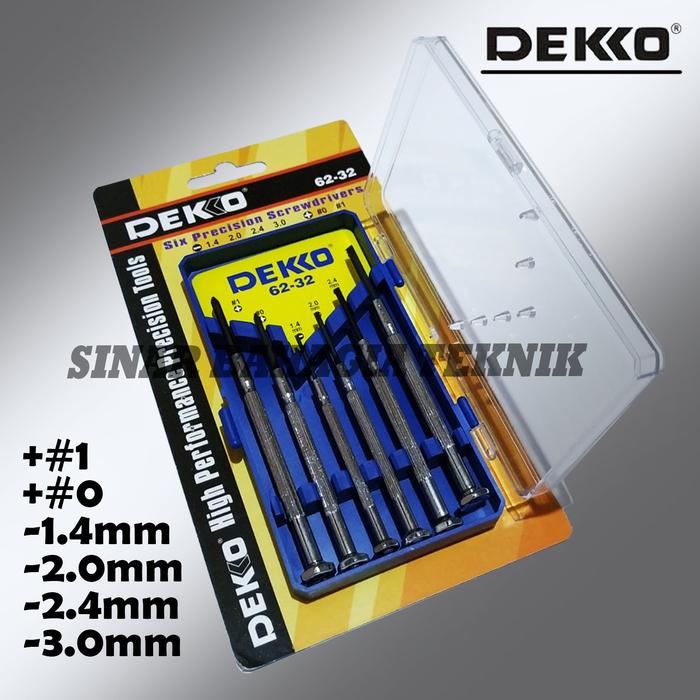 Gambar DEKKO KOREA 62-32 OBENG SET 6PCS PREMIUM / KACAMATA HP LAPTOP JAM ASLI dari Sinar Bahagia Teknik Jakarta Pusat Tokopedia