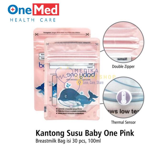 Gambar Kantong ASI Breastmilk Bag 100ml Box 30pcs - OneMed - Pink dari Medika Onlineshop Kota Medan 4 Tokopedia